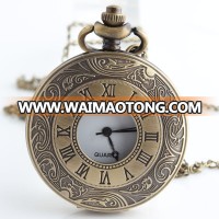 Vintage Locket Quartz White Dial Arabic Numerals Pocket Watch Pendant Necklace